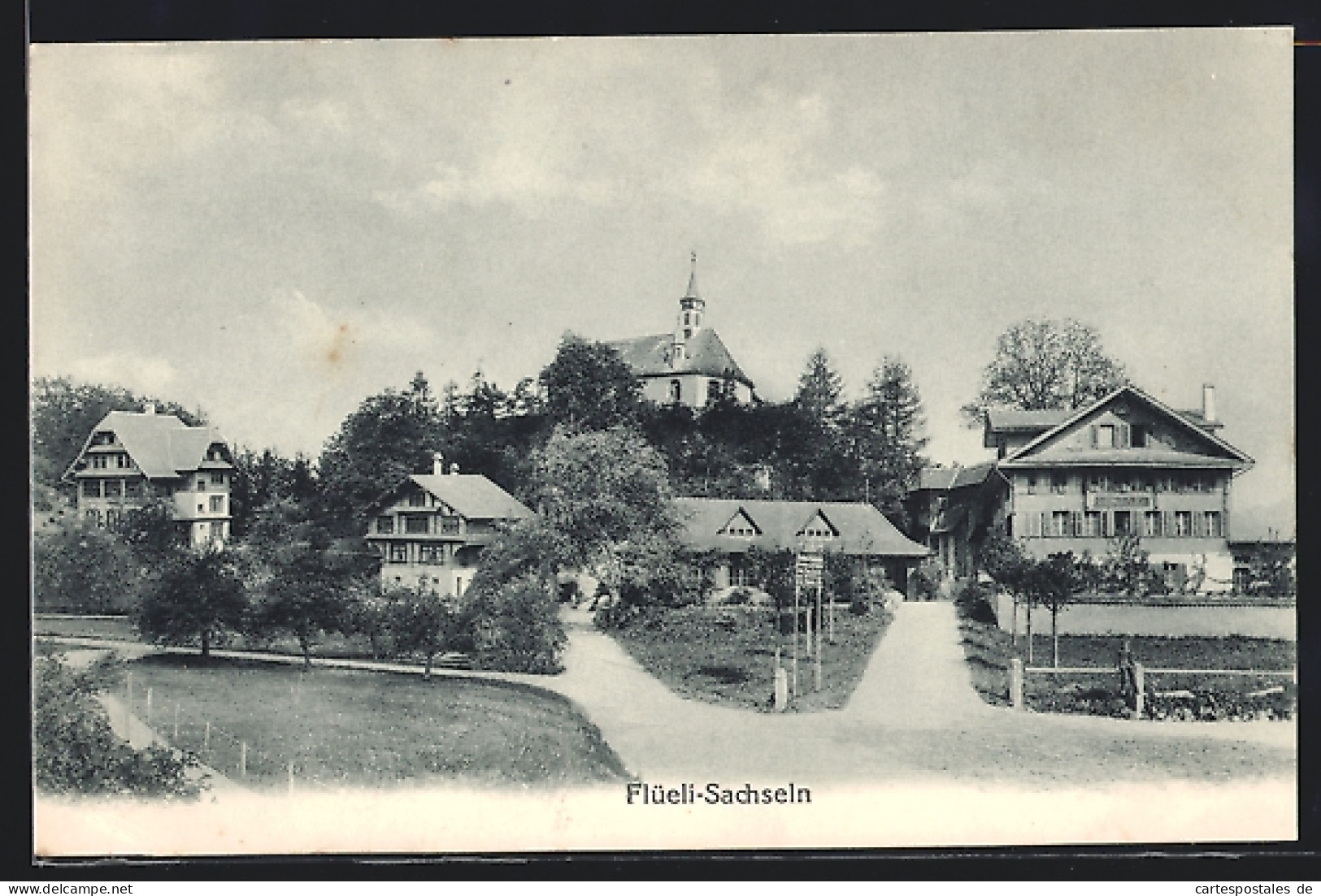 AK Sachseln, Blick Zum Gasthaus Flüeli  - Sachseln