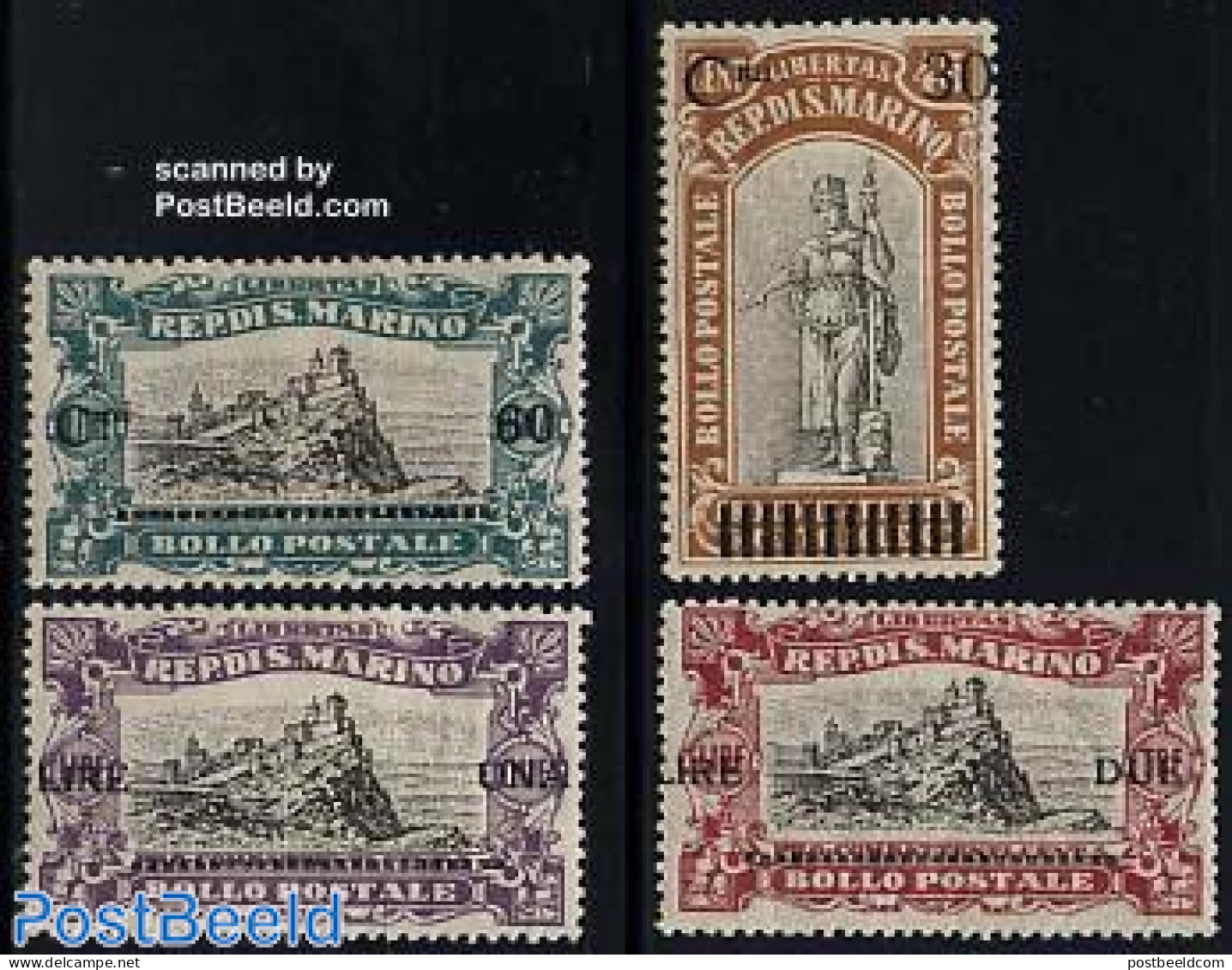 San Marino 1924 War Victims Hospital 4v, Unused (hinged) - Unused Stamps