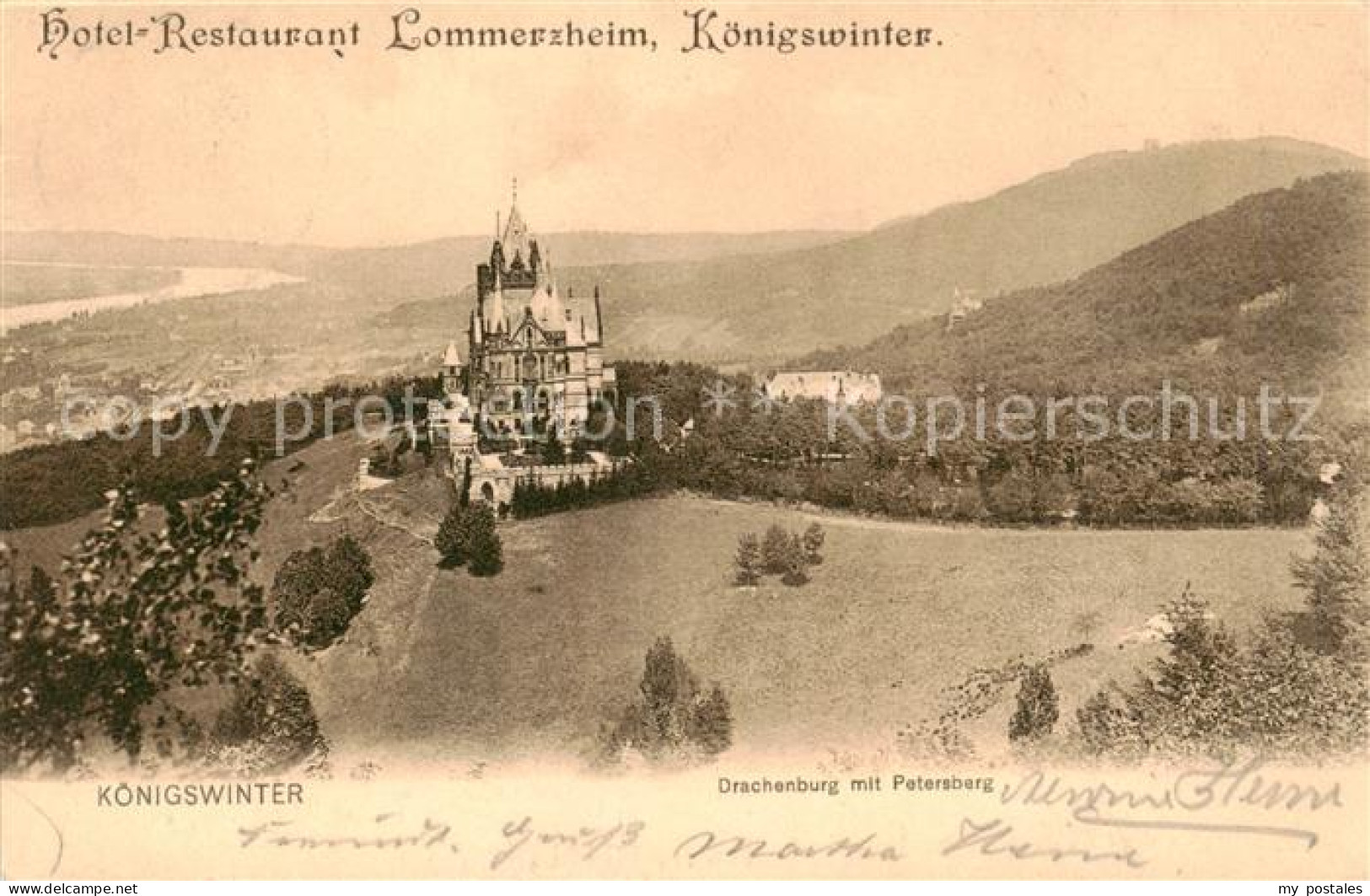 73816835 Koenigswinter Rhein Drachenburg Mit Petersberg  - Königswinter