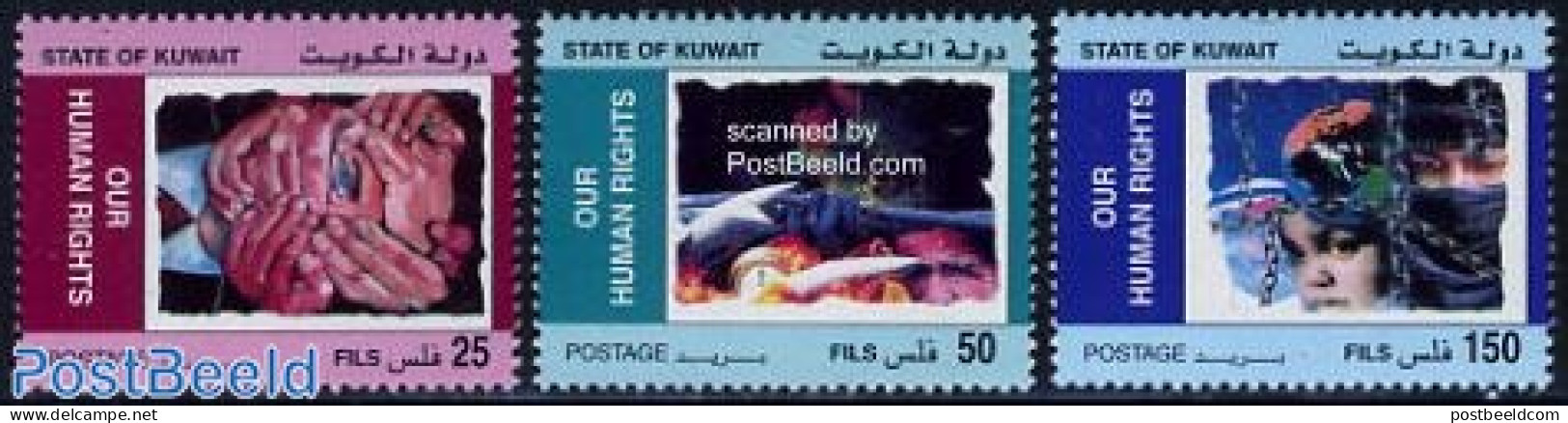 Kuwait 2001 Human Rights 3v, Mint NH, History - Human Rights - Koweït