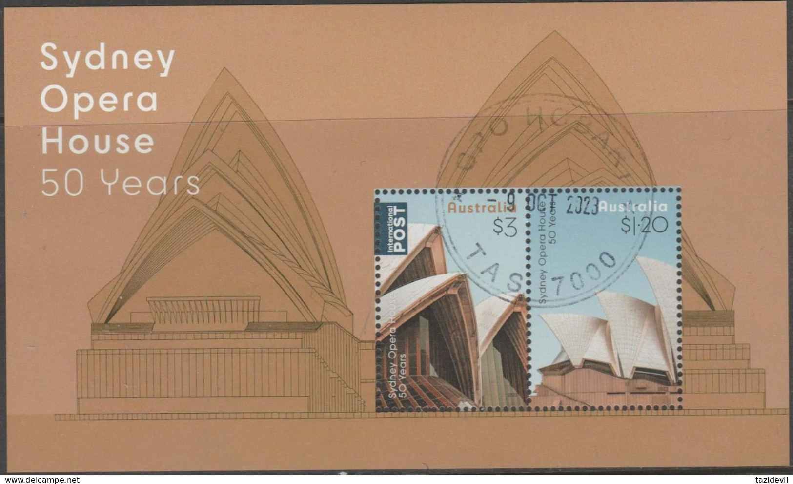 AUSTRALIA - USED 2023 $4.20 Fifty Years Of Sydney Opera House, Souvenir Sheet - Usati