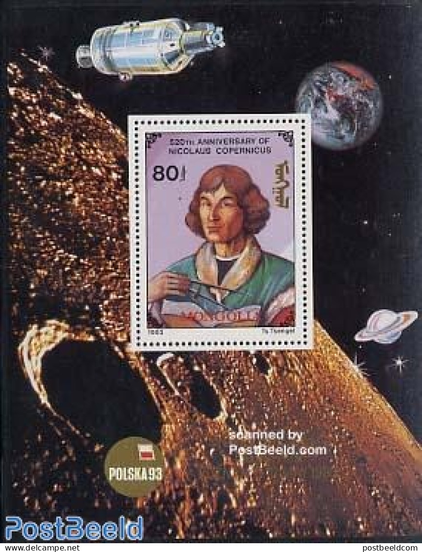 Mongolia 1993 Copernicus S/s, Mint NH, Science - Astronomy - Astrología