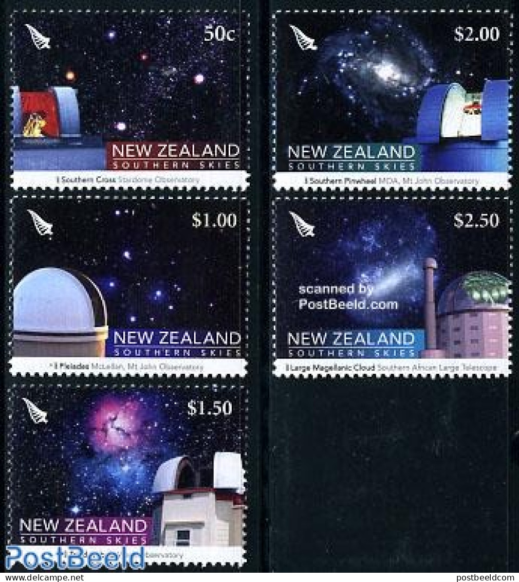 New Zealand 2007 Reach For The Stars 5v, Mint NH, Science - Astronomy - Neufs