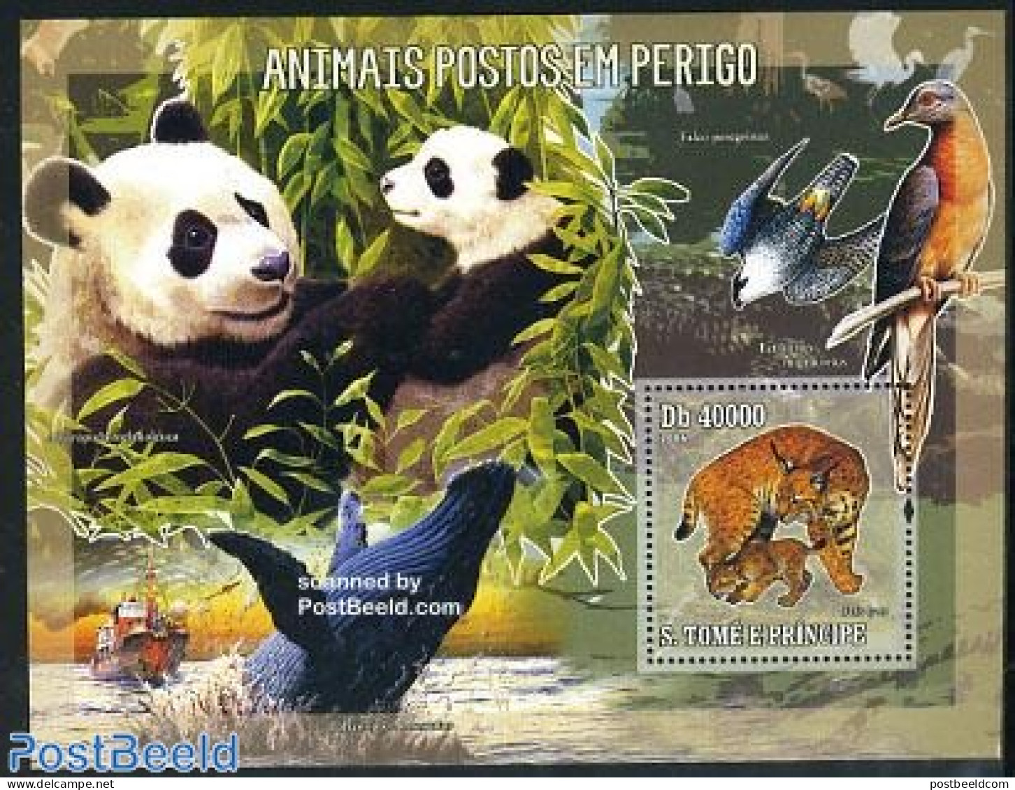 Sao Tome/Principe 2006 Endangered Animals, Lynx S/s, Mint NH - Sao Tome En Principe