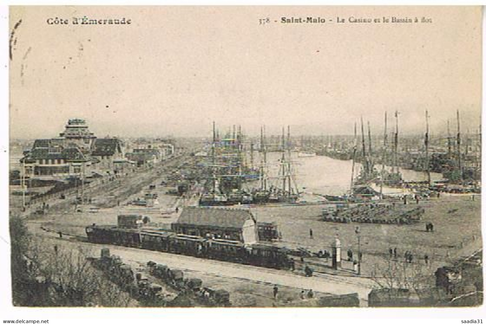 35   SAINT MALO  LE CASINO ET  LE BASSIN A FLOT 1924 - Saint Malo