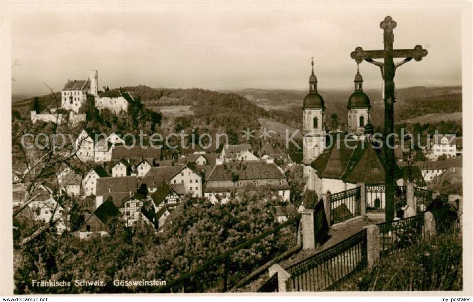 73816791 Goessweinstein Panorama Mit Kirche Goessweinstein - Altri & Non Classificati