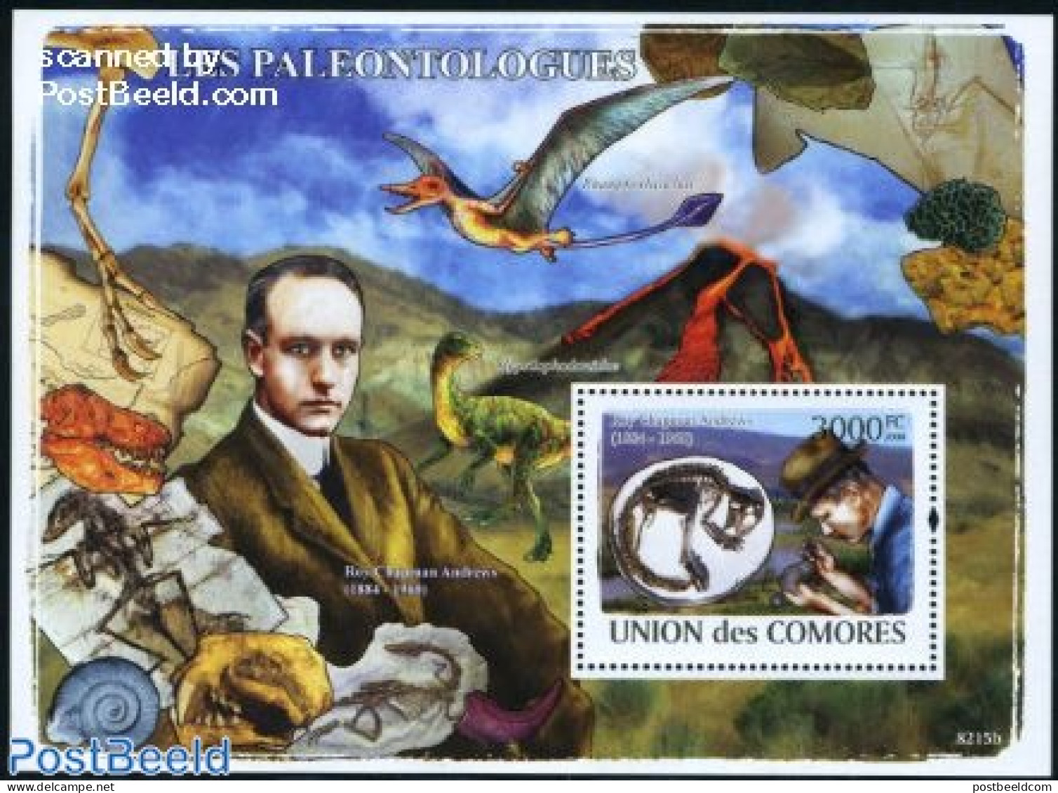 Comoros 2008 Dinosaurs S/s, Mint NH, Nature - Prehistoric Animals - Prehistorics