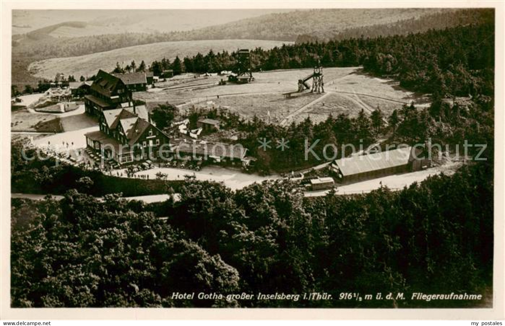 73816789 Grosser Inselsberg Hotel Gotha Fliegeraufnahme Grosser Inselsberg - Andere & Zonder Classificatie