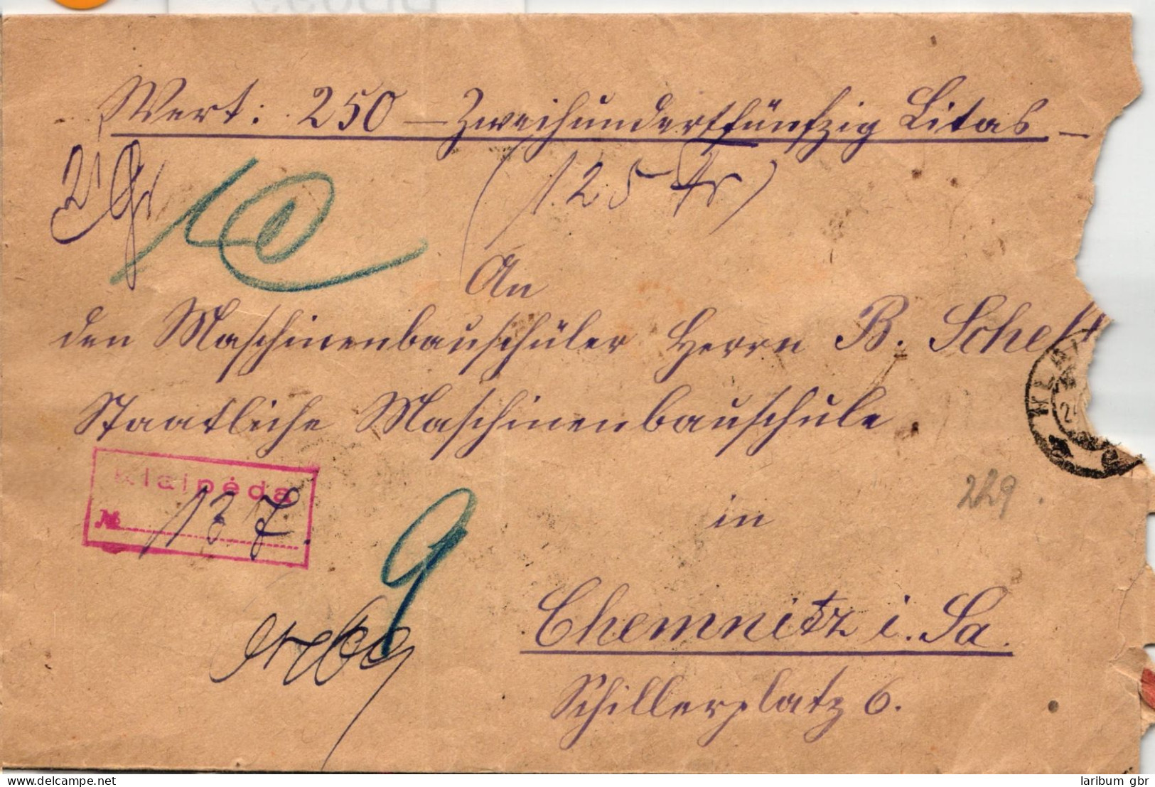 Memel Auf Brief Als Mischfrankatur Brief Defekt #BB099 - Memel (Klaipeda) 1923