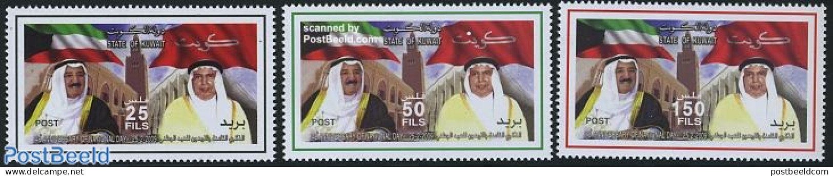 Kuwait 2009 48th National Day 3v, Mint NH, History - Flags - Kuwait