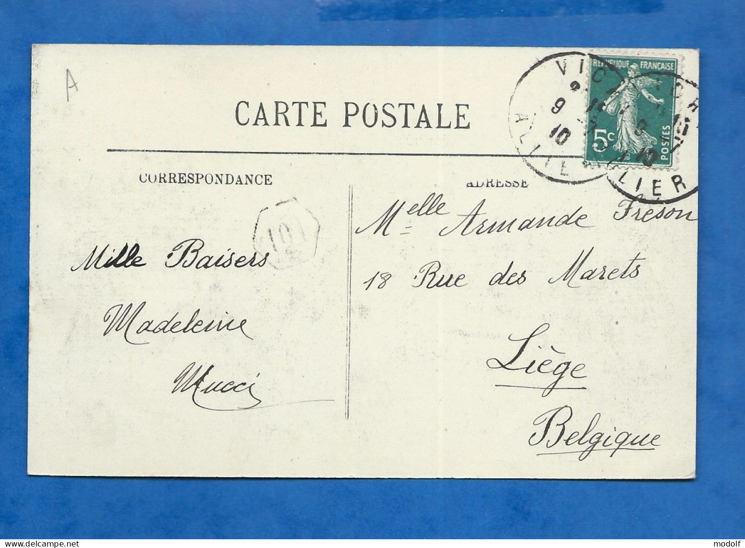 CPA - 03 - Vichy - Le Casino - Un Coin De La Terrasse - Circulée En 1910 - Vichy