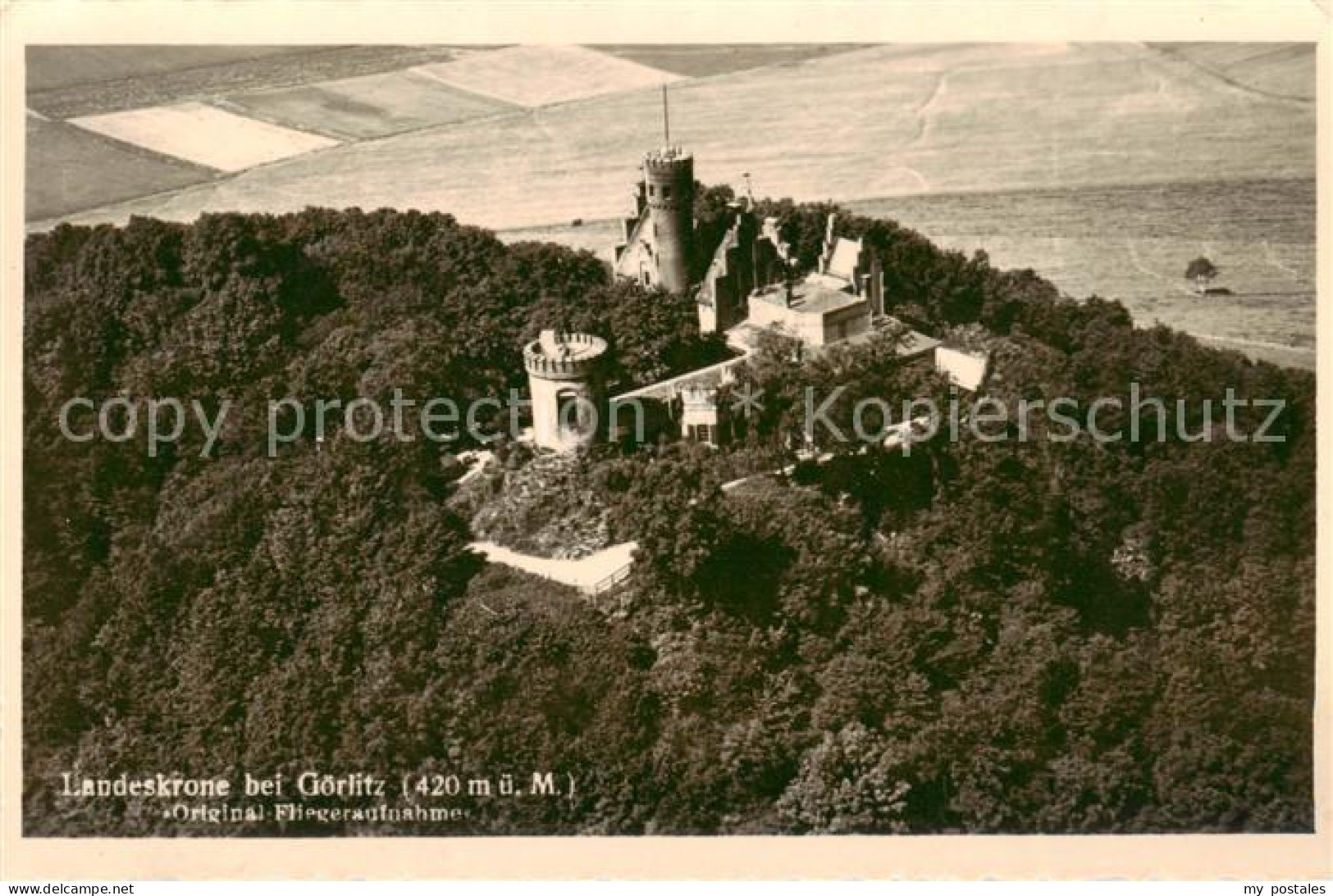 73816773 Goerlitz  Sachsen Burg Landeskrone Fliegeraufnahme  - Görlitz