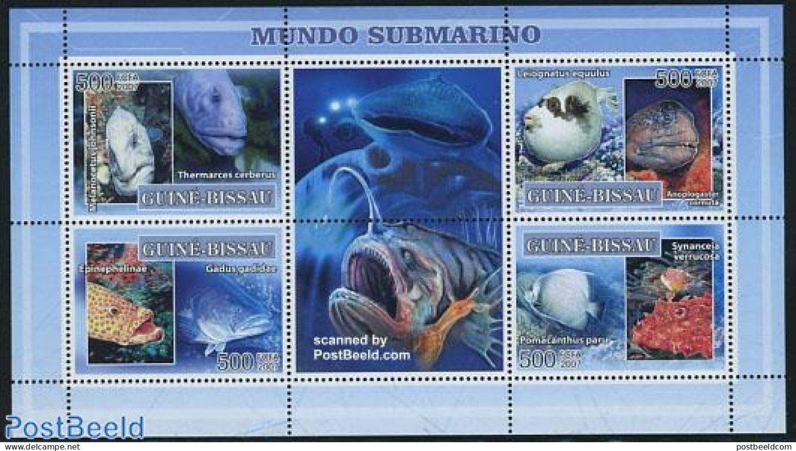 Guinea Bissau 2007 Fish 4v M/s, Mint NH, Nature - Fish - Poissons