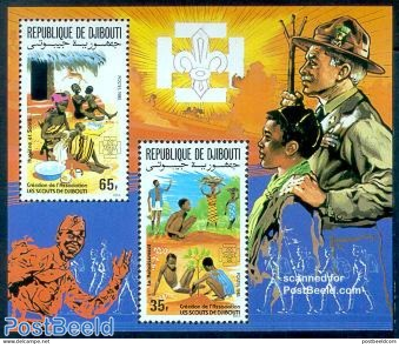 Djibouti 1985 Scouting S/s, Mint NH, Sport - Scouting - Dschibuti (1977-...)
