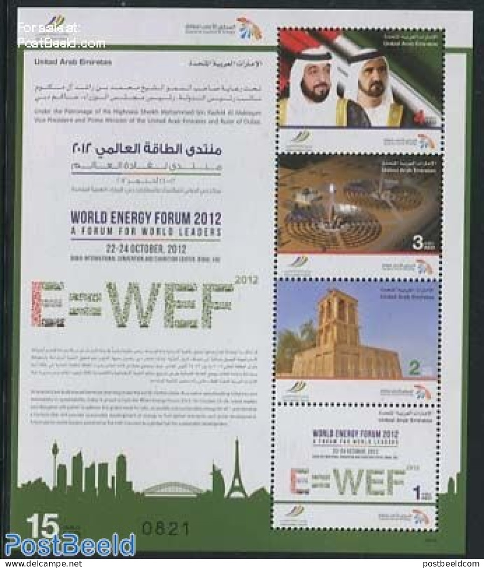 United Arab Emirates 2012 World Energy Forum S/s, Mint NH, Nature - Autres & Non Classés