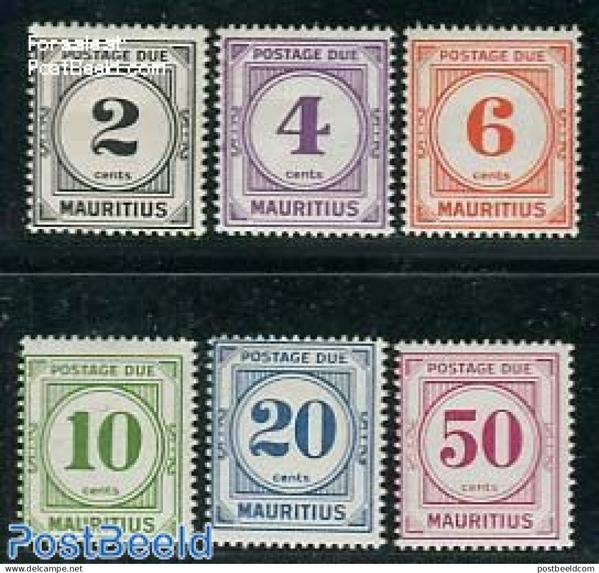 Mauritius 1966 Postage Due 6v, Mint NH - Mauritius (1968-...)