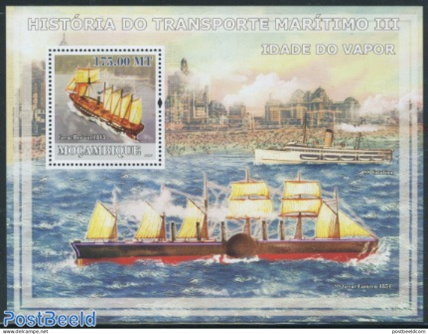 Mozambique 2009 Maritime History S/s, Mint NH, Transport - Ships And Boats - Bateaux