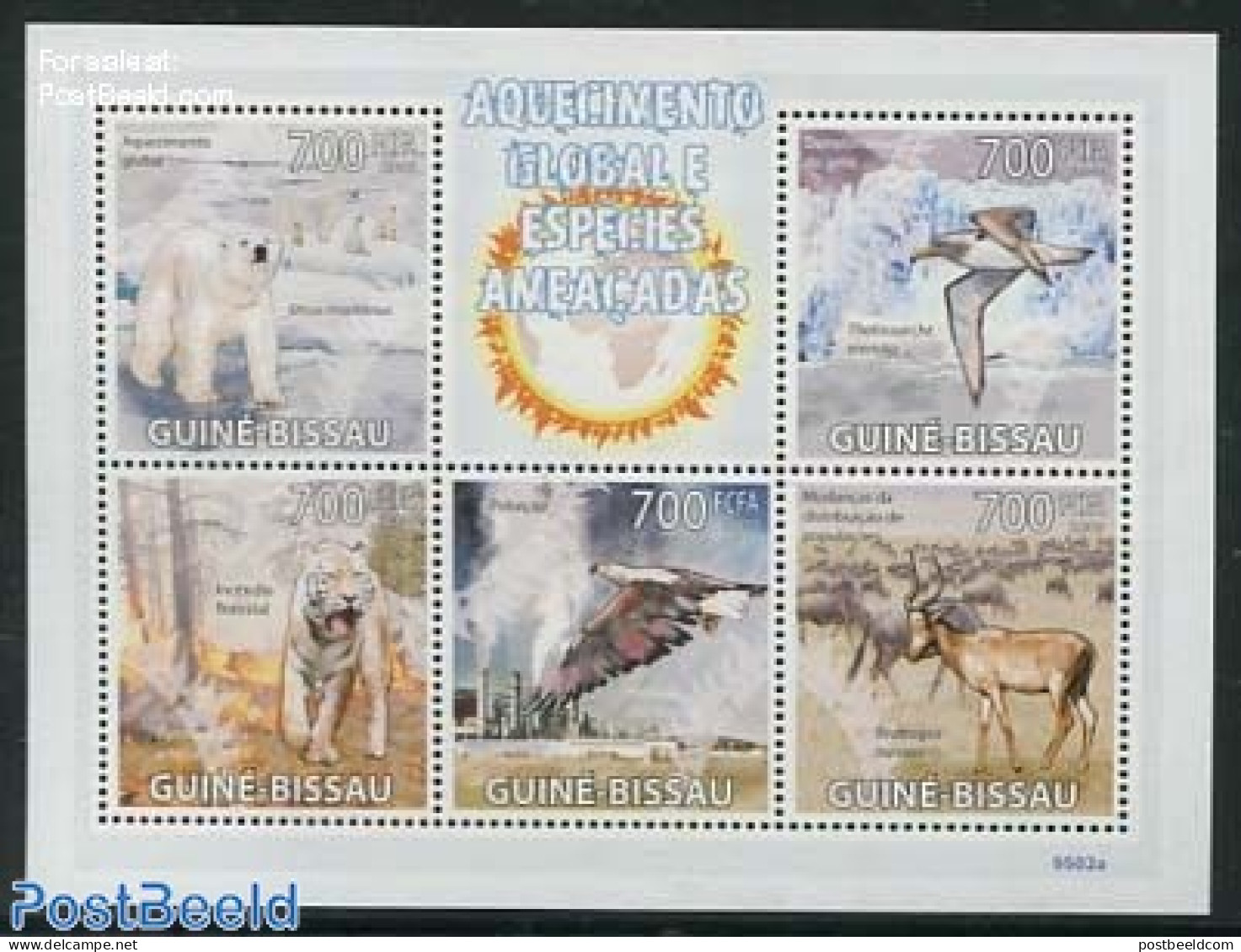 Guinea Bissau 2009 Environment & Species 5v M/s, Mint NH, Nature - Animals (others & Mixed) - Bears - Birds - Cat Fami.. - Umweltschutz Und Klima