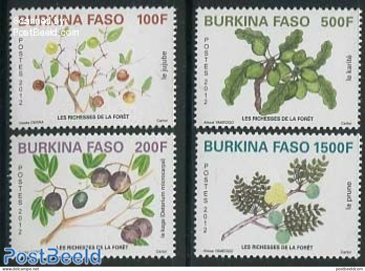 Burkina Faso 2012 Forests 4v, Mint NH, Nature - Trees & Forests - Rotary Club
