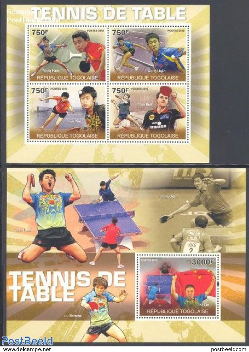 Togo 2010 Table Tennis 2 S/s, Mint NH, Sport - Sport (other And Mixed) - Table Tennis - Table Tennis