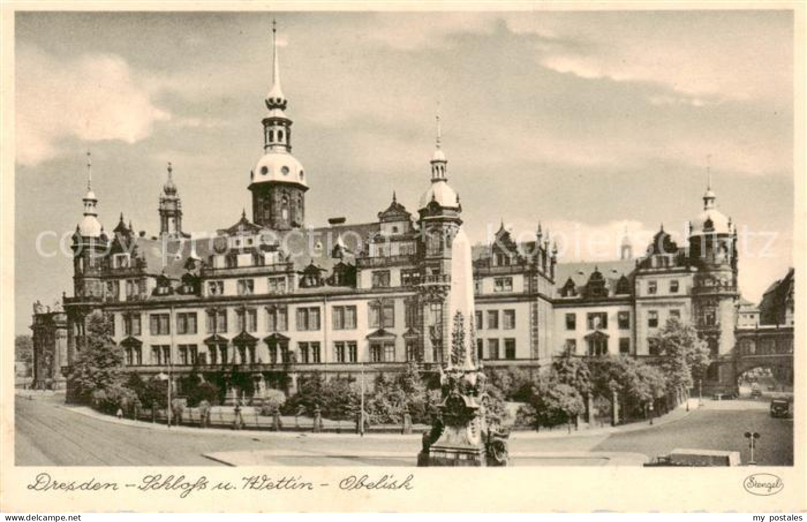 73816659 Dresden Elbe Schloss Und Wettin Obelisk Feldpost  - Dresden