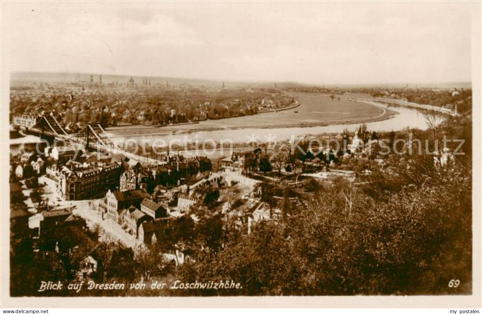 73816635 Dresden Elbe Blick Von Der Loschwitzhoehe  - Dresden