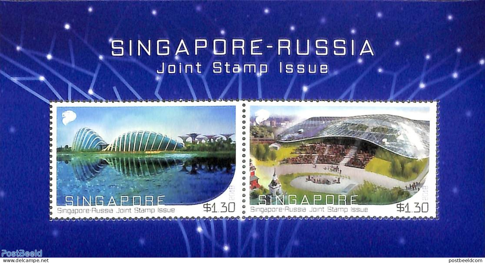 Singapore 2018 Joint Issue With Russia S/s, Mint NH, Various - Joint Issues - Art - Modern Architecture - Gemeinschaftsausgaben