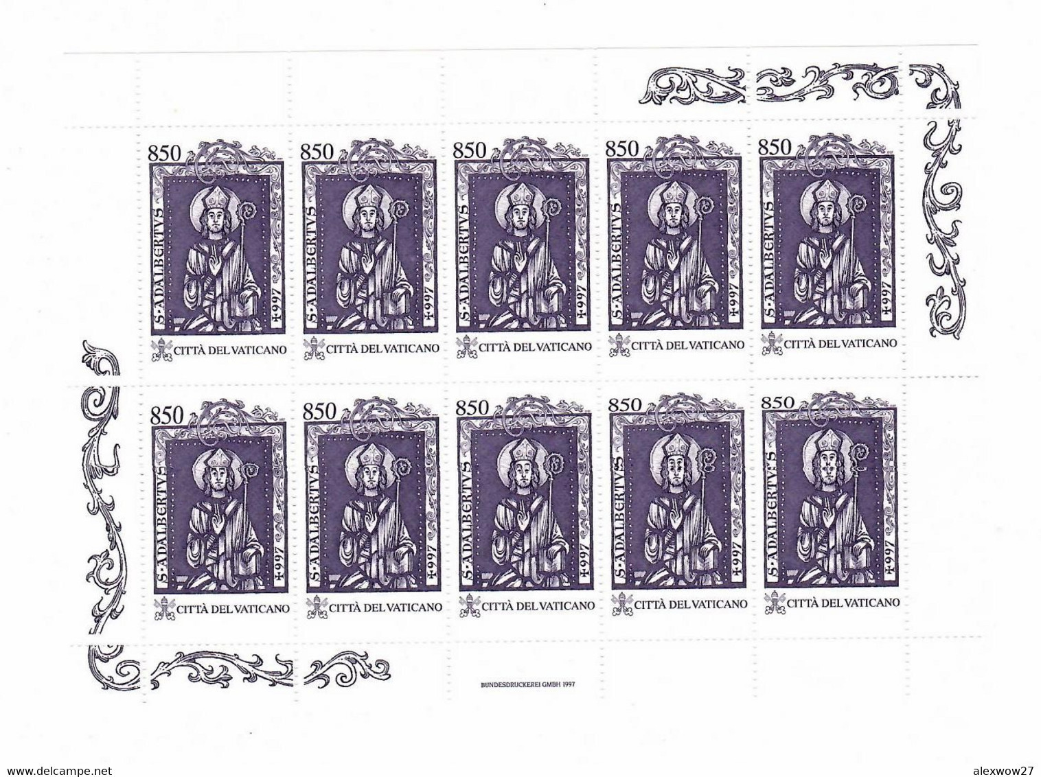 Vaticano 1997 Minifoglio S.Adalberto **MNH - Blocks & Sheetlets & Panes