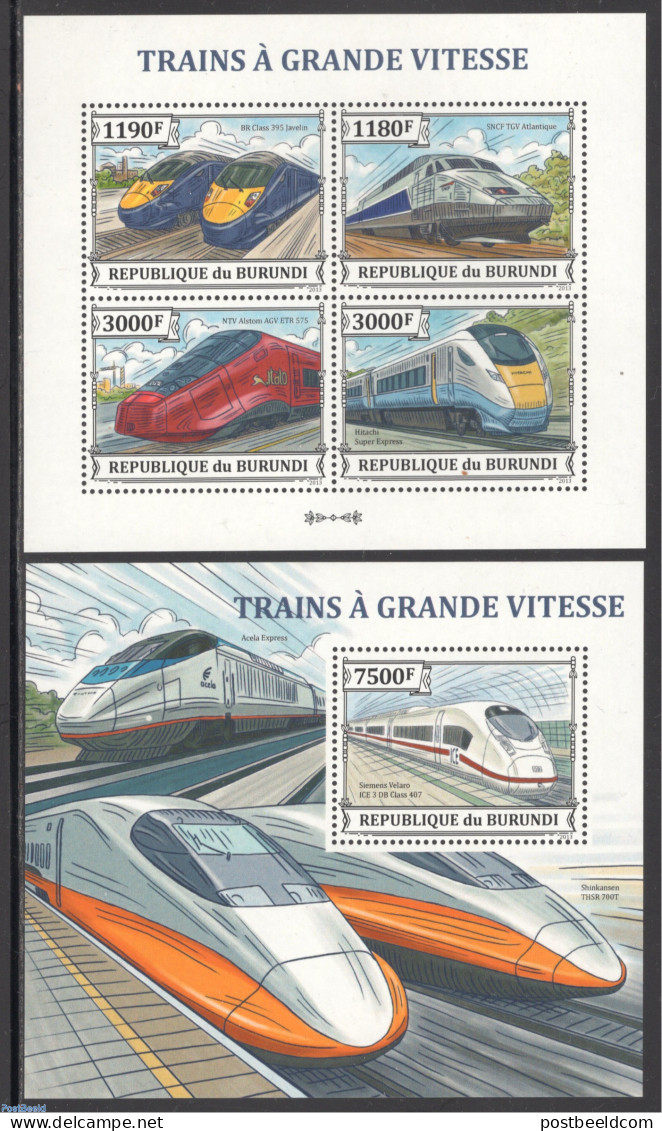 Burundi 2013 Railways 2 S/s, Mint NH - Other & Unclassified