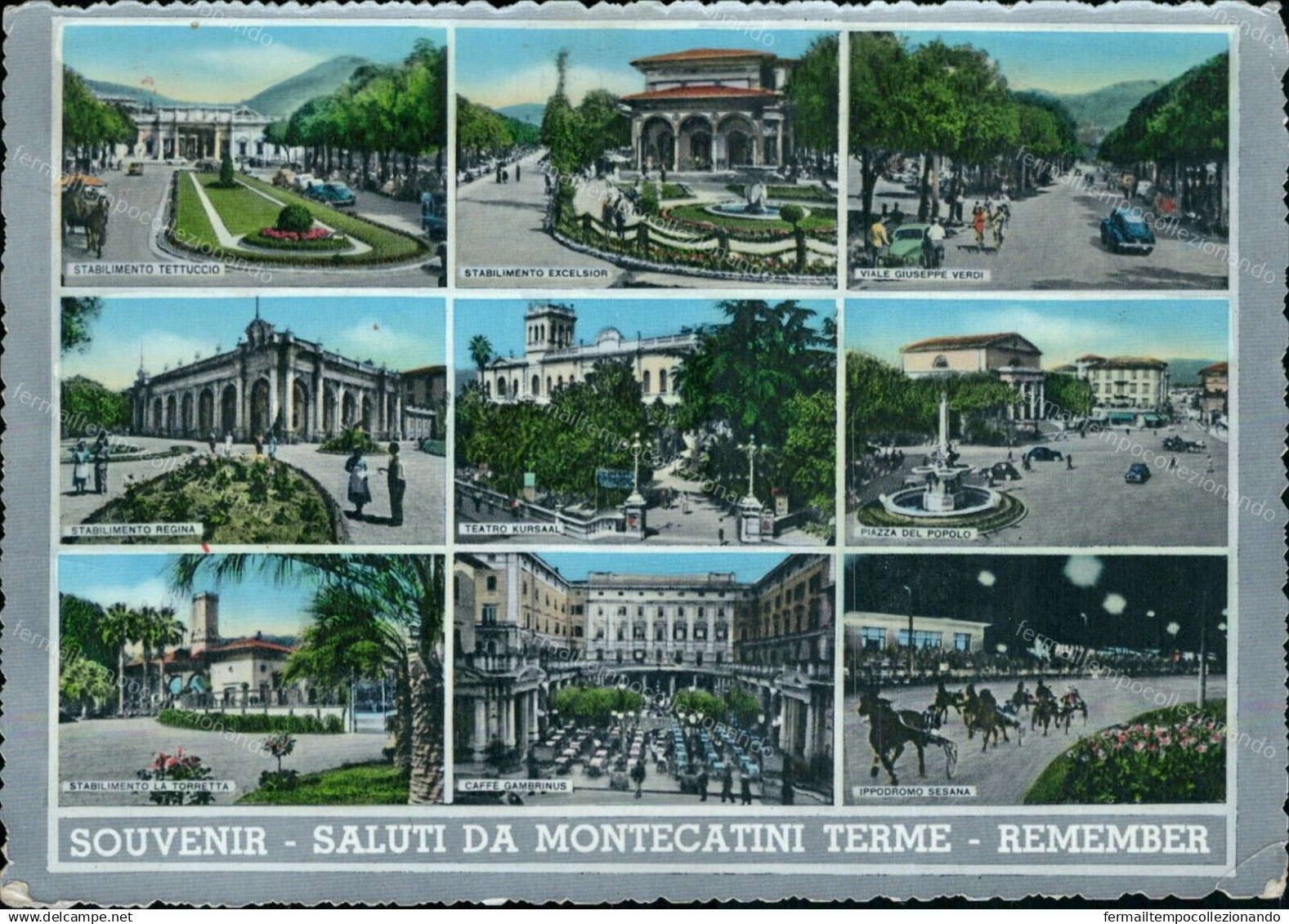 G777 Cartolina Saluti Da Montecatini Provincia Di Pistoia Toscana - Pistoia