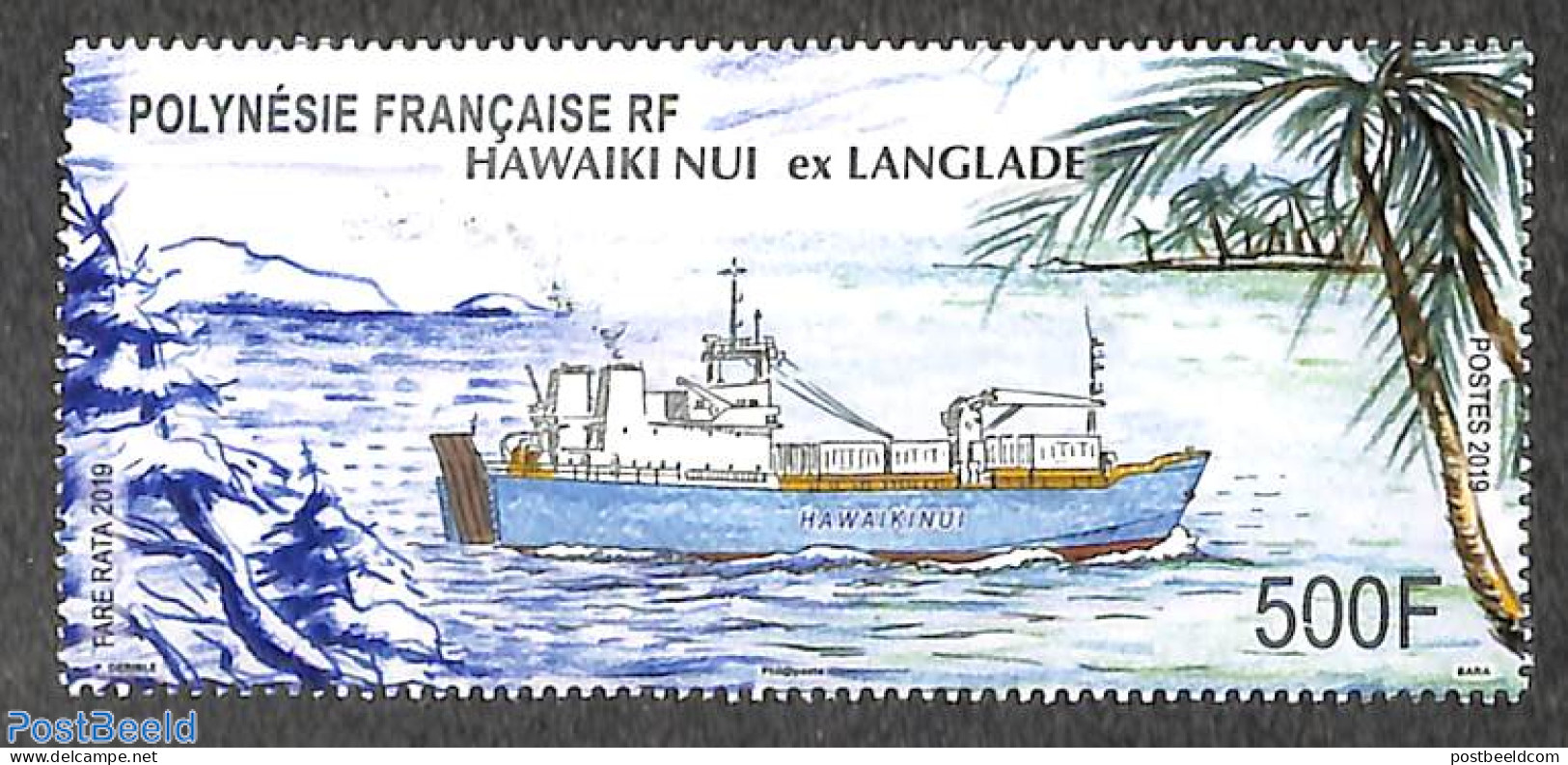 French Polynesia 2019 Cargo Ship Hawaiki Nui 1v, Mint NH, Transport - Ships And Boats - Nuovi