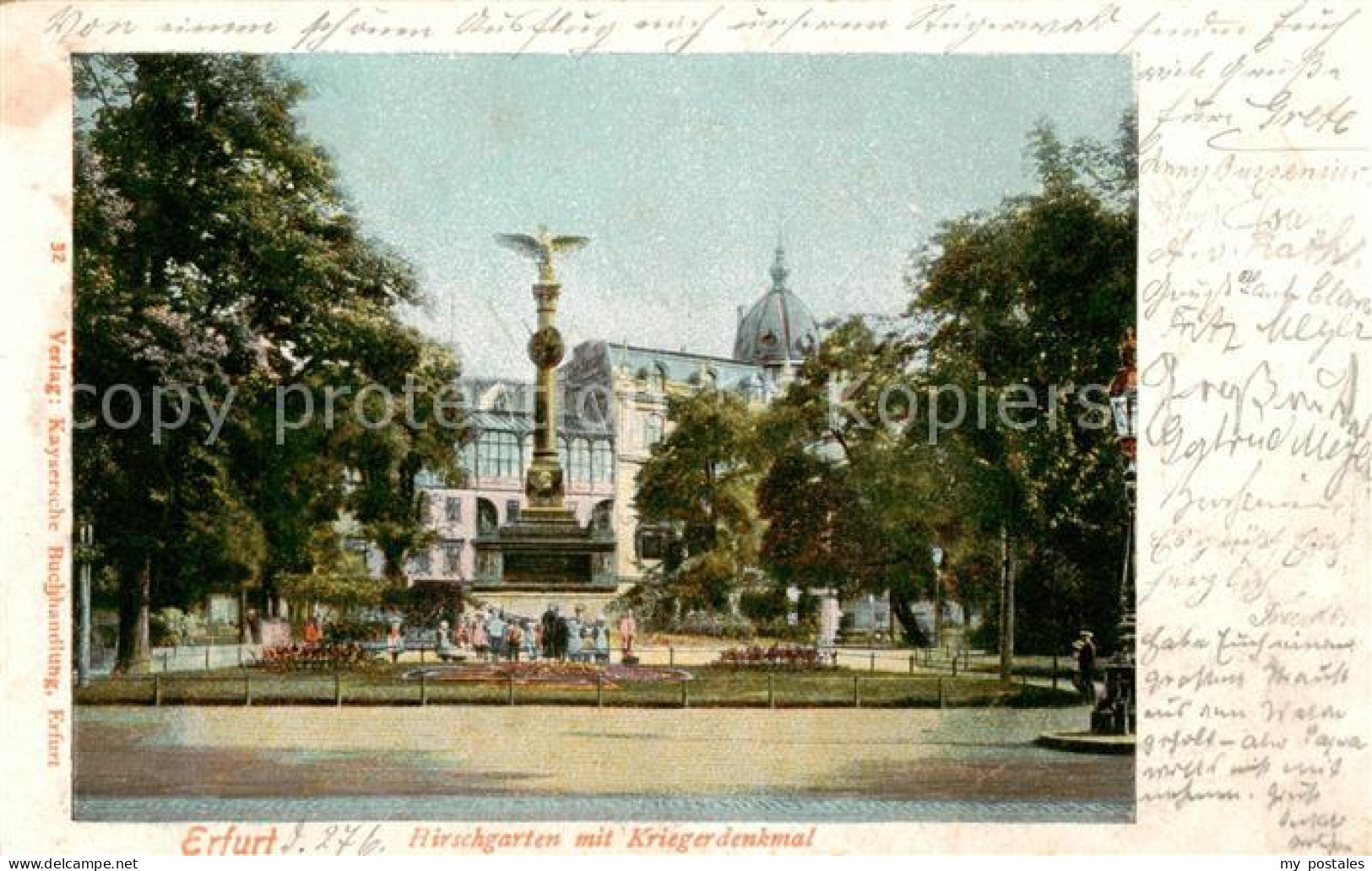 73816607 Erfurt Hirschgarten Mit Kriegerdenkmal Erfurt - Erfurt