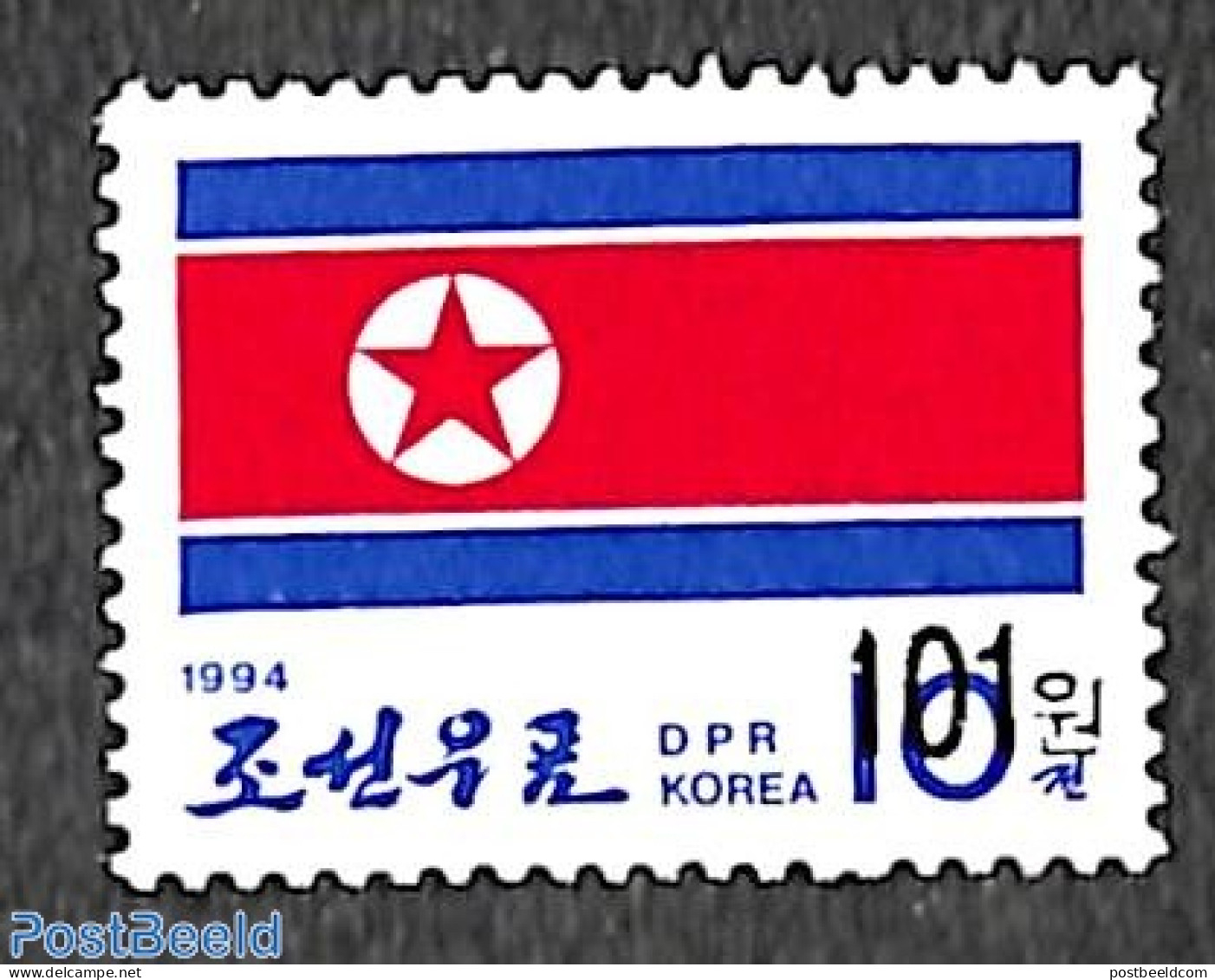 Korea, North 2006 101W On 10Ch Overprint, Stamp Out Of Set, Mint NH, History - Flags - Korea (Noord)