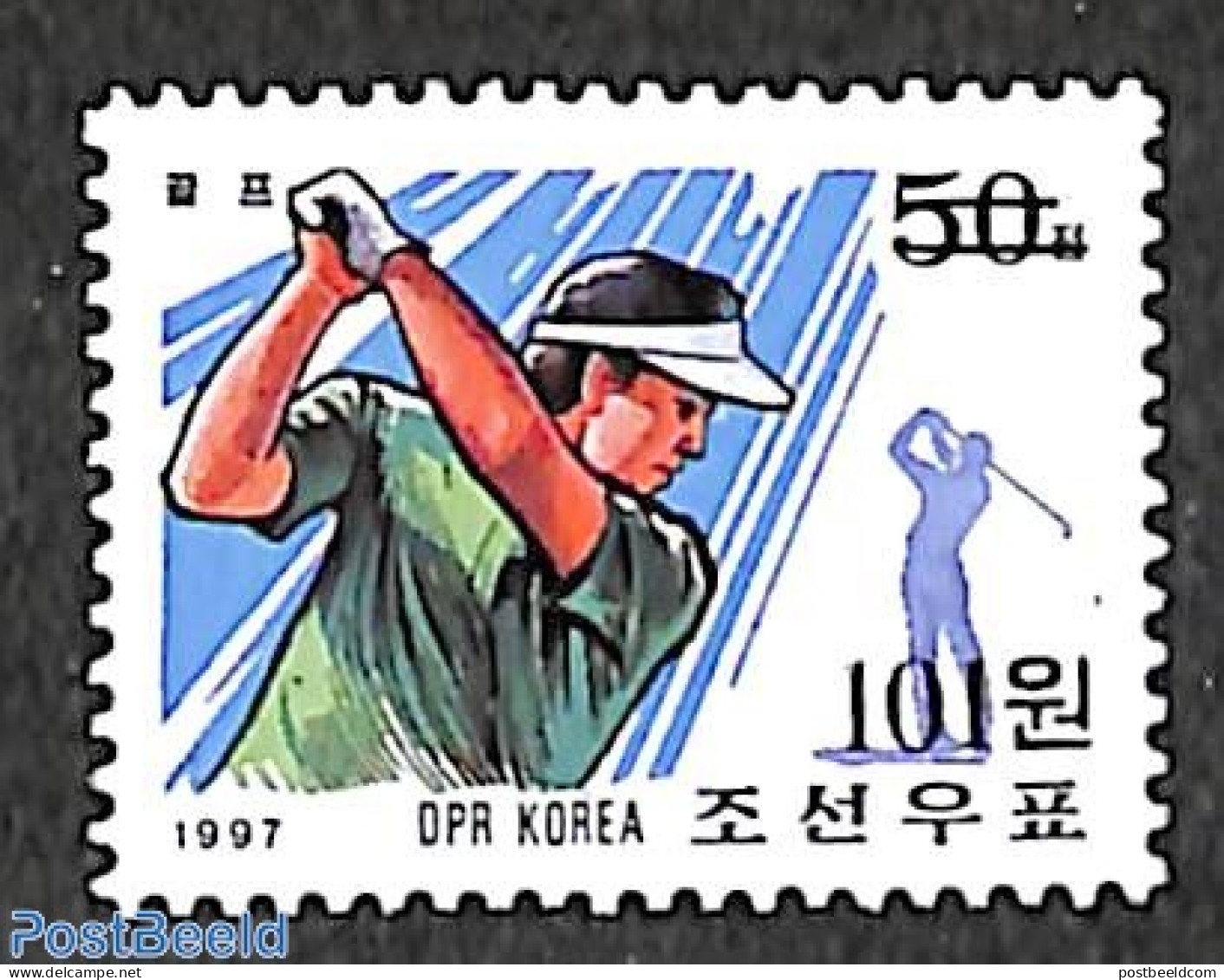 Korea, North 2006 101W On 50Chr Overprint, Stamp Out Of Set, Mint NH, Sport - Golf - Golf