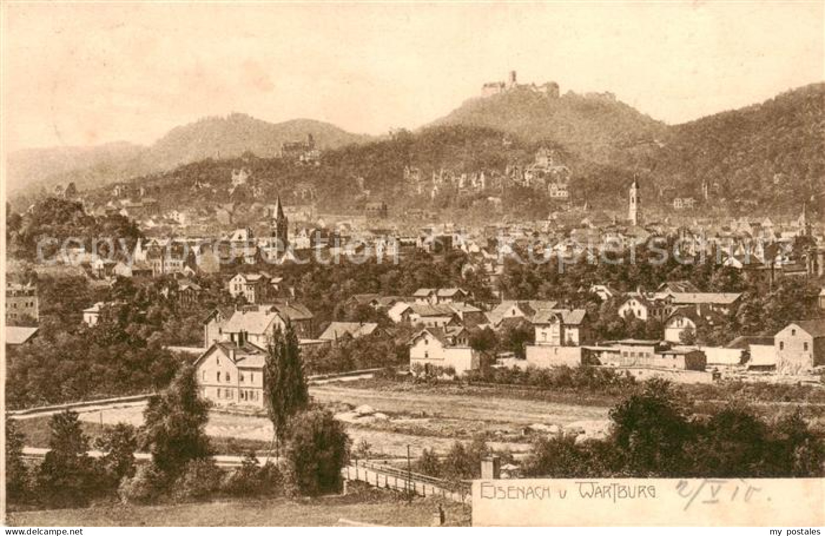 73816596 Eisenach Panorama Mit Wartburg  - Eisenach