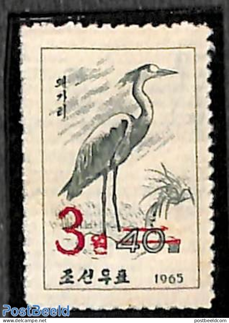 Korea, North 2006 3W On 40ch Overprint, Stamp Out Of Set, Mint NH, Nature - Birds - Corée Du Nord