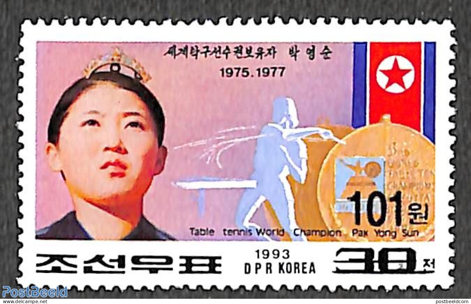 Korea, North 2006 101W On 30ch Overprint, Stamp Out Of Set, Mint NH, Sport - Table Tennis - Tenis De Mesa