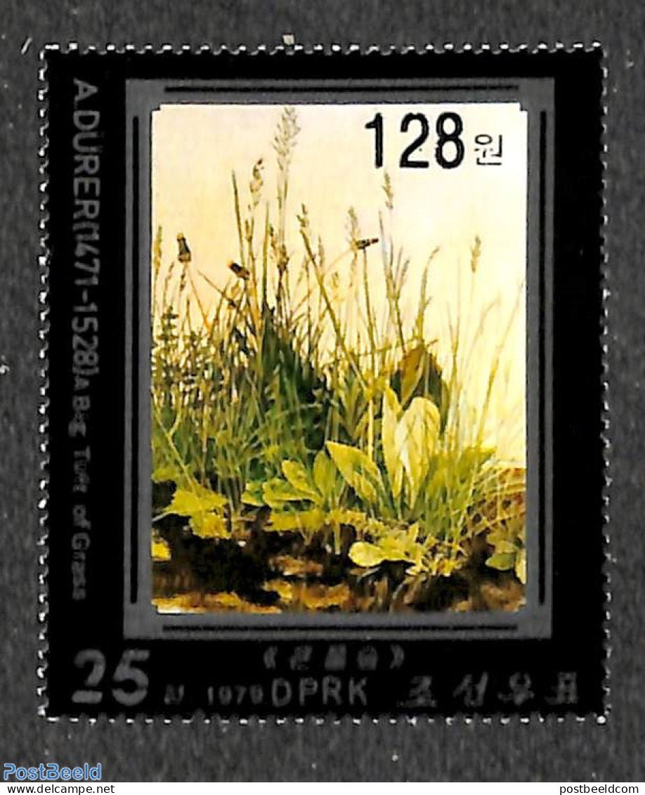 Korea, North 2006 128W On 25ch Overprint, Stamp Out Of Set, Mint NH, Nature - Flowers & Plants - Corée Du Nord