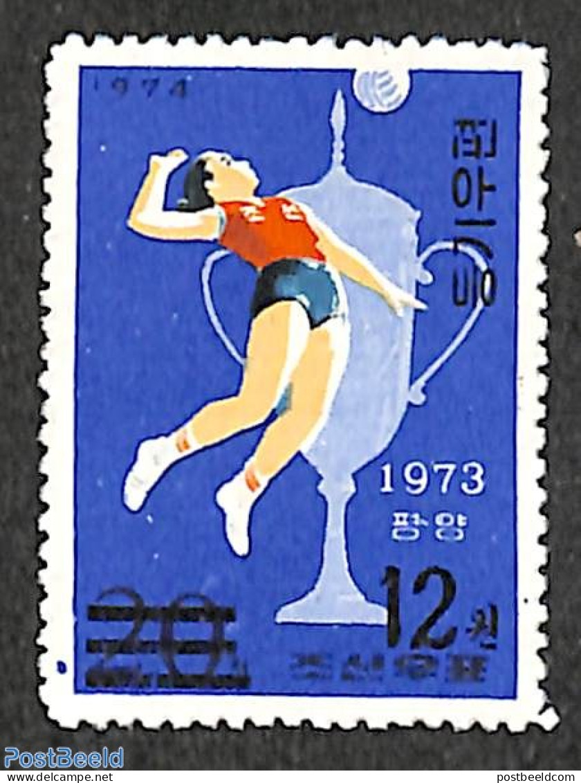 Korea, North 2006 12W On 20ch Overprint, Stamp Out Of Set, Mint NH, Sport - Volleyball - Pallavolo