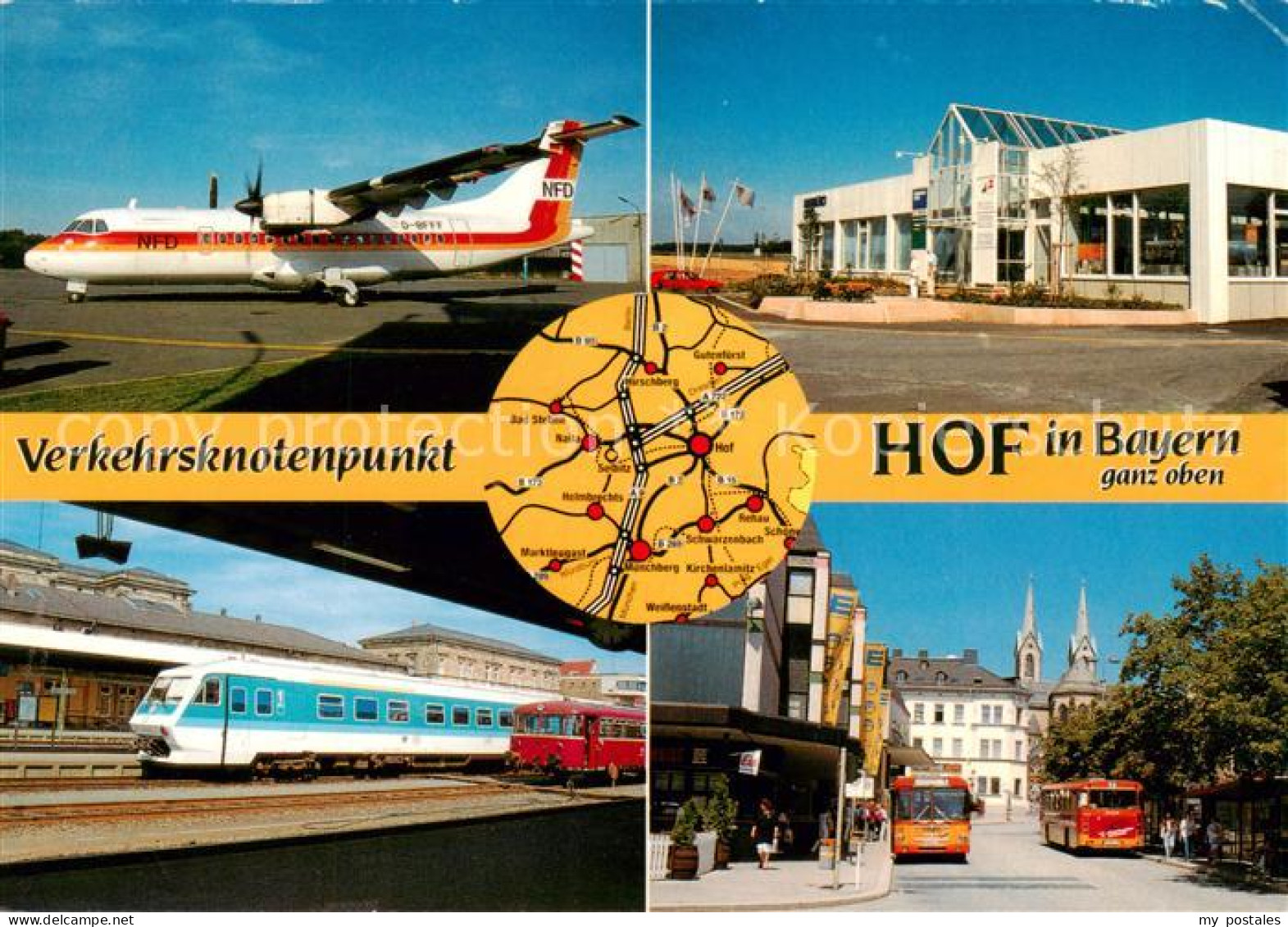 73816541 Hof Saale Verkehrsmaschine Hof-Frankfurt Regionalflughafen Pendolino Ho - Hof