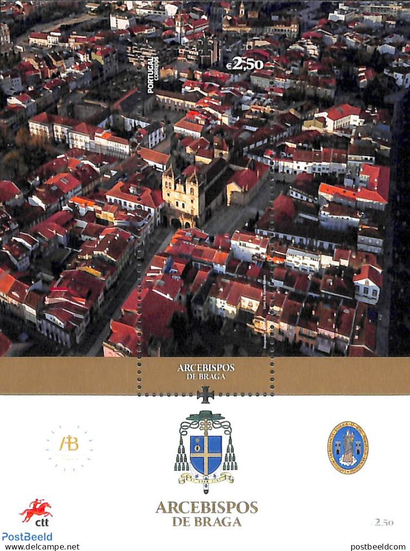 Portugal 2021 Archbishops Of Braga S/s, Mint NH, Religion - Religion - Ungebraucht