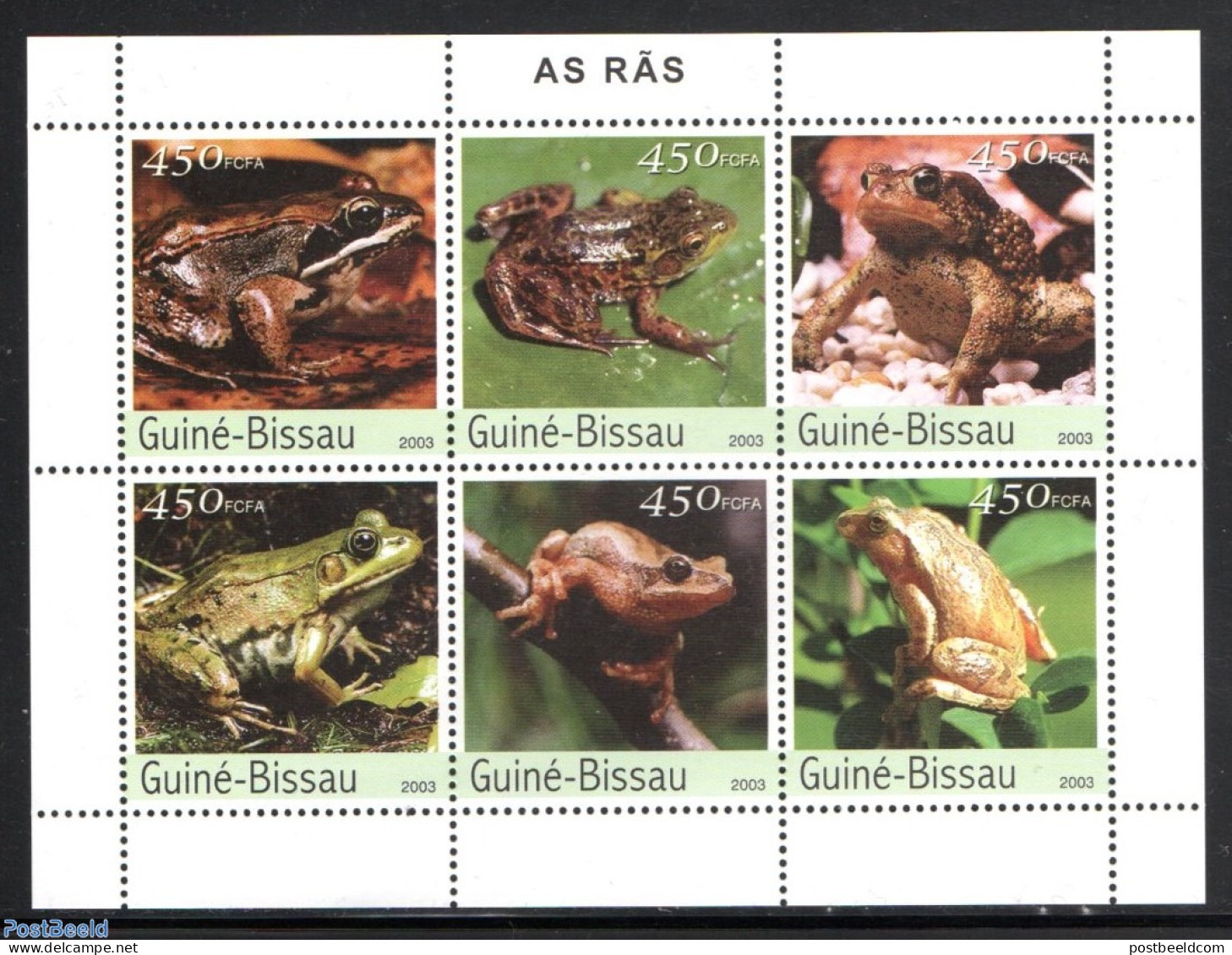 Guinea Bissau 2003 Frogs, Mint NH, Nature - Frogs & Toads - Reptiles - Guinée-Bissau