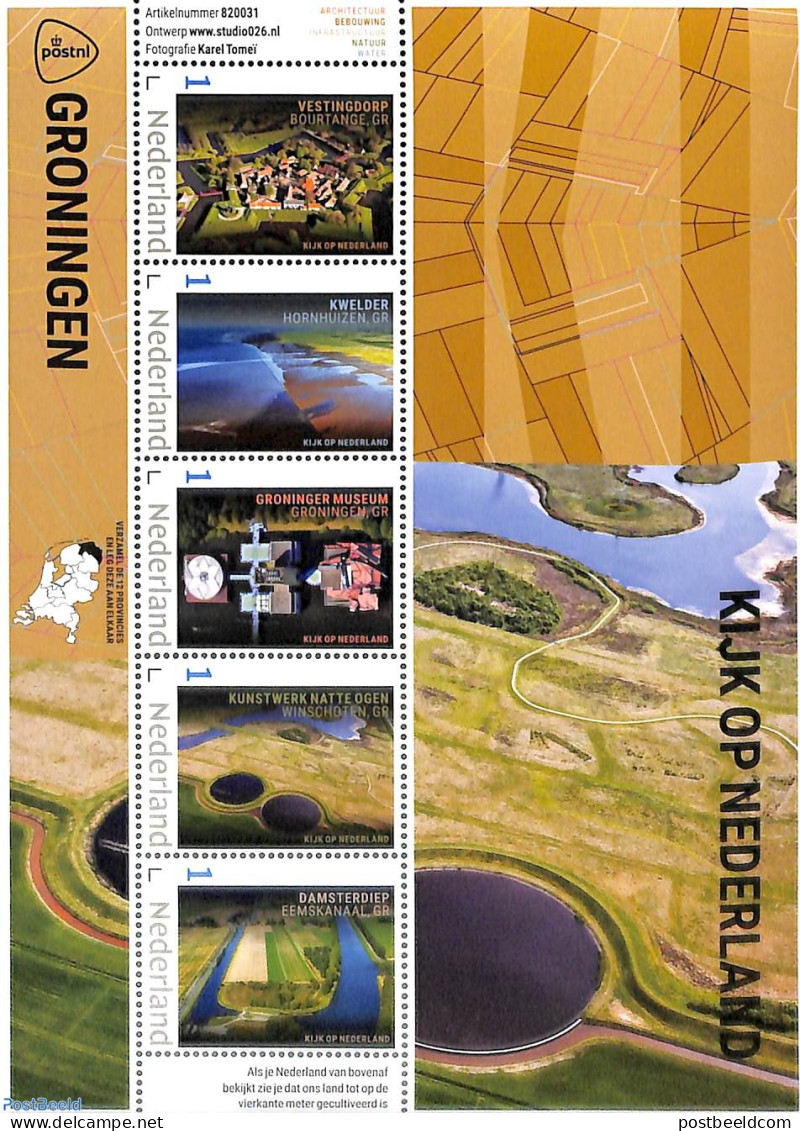 Netherlands - Personal Stamps TNT/PNL 2022 Kijk Op Nederland, Groningen 5v M/s, Mint NH - Autres & Non Classés