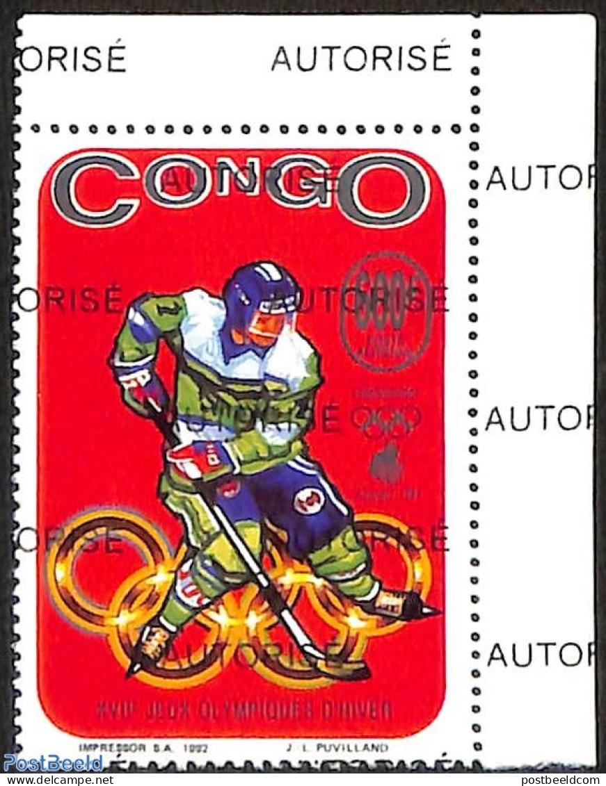 Congo Republic 1998 Olympic Games, Iceskating, Lilehammer, Mint NH, Sport - Olympic Games - Olympic Winter Games - Sonstige & Ohne Zuordnung