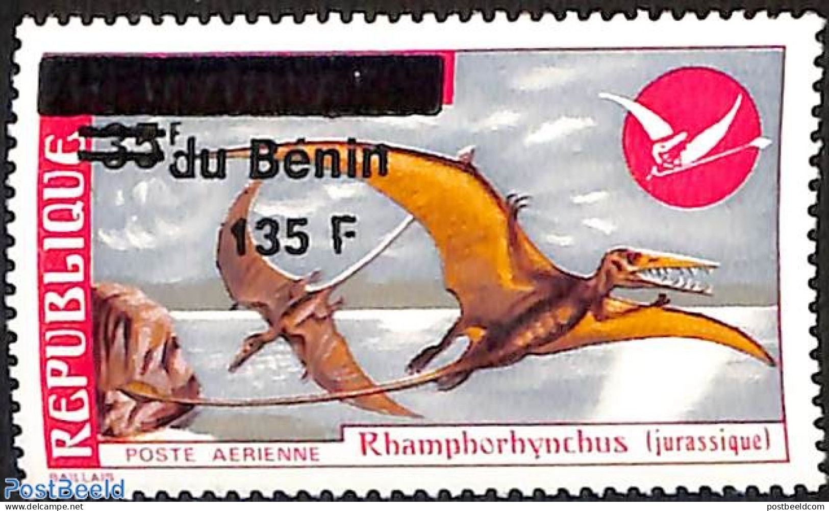 Benin 1995 Prehistoric Animal, Overpint, Mint NH, Nature - Prehistoric Animals - Unused Stamps