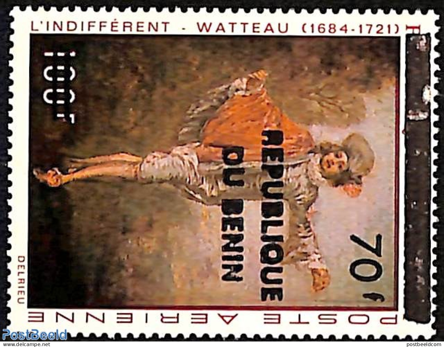 Benin 1998 Watteau, Overprint, Mint NH, Art - Paintings - Unused Stamps