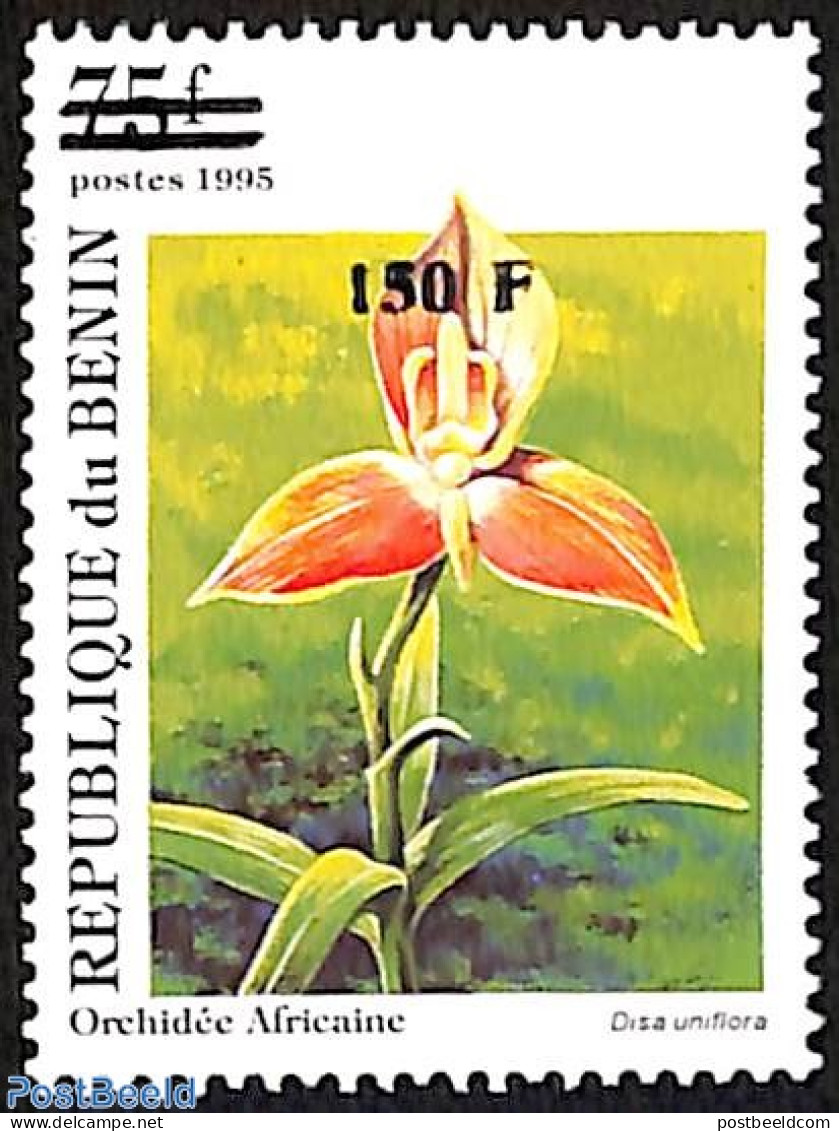 Benin 2000 Flower, Overprint, Mint NH, Nature - Flowers & Plants - Unused Stamps