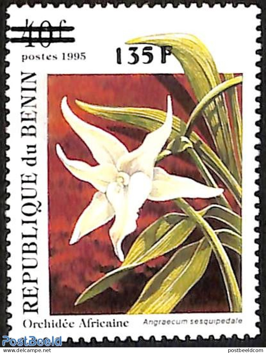 Benin 2000 Flower, Overprint, Mint NH, Nature - Flowers & Plants - Ungebraucht