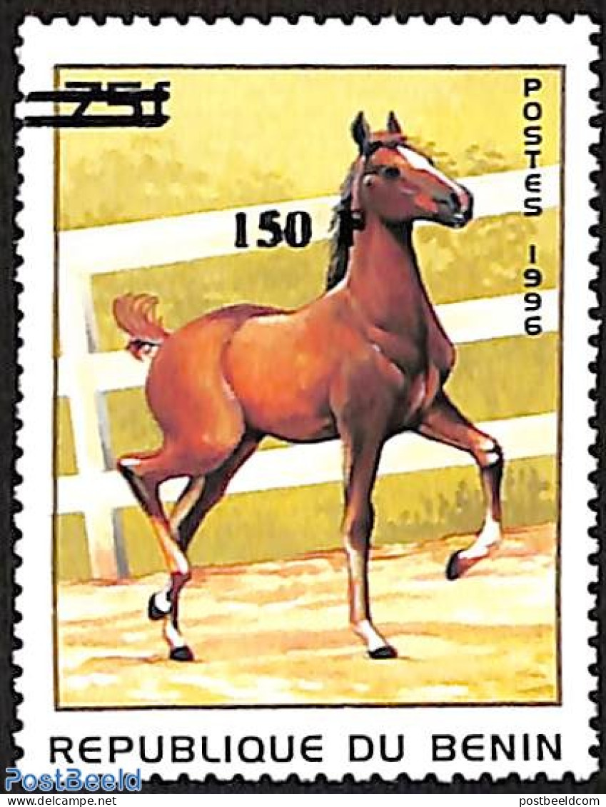 Benin 2000 Horses, Set Of 2 Stamps, Overprint, Mint NH, Nature - Horses - Unused Stamps
