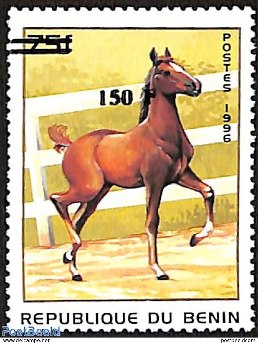 Benin 2000 Horses, Set Of 2 Stamps, Overprint, Mint NH, Nature - Horses - Ongebruikt